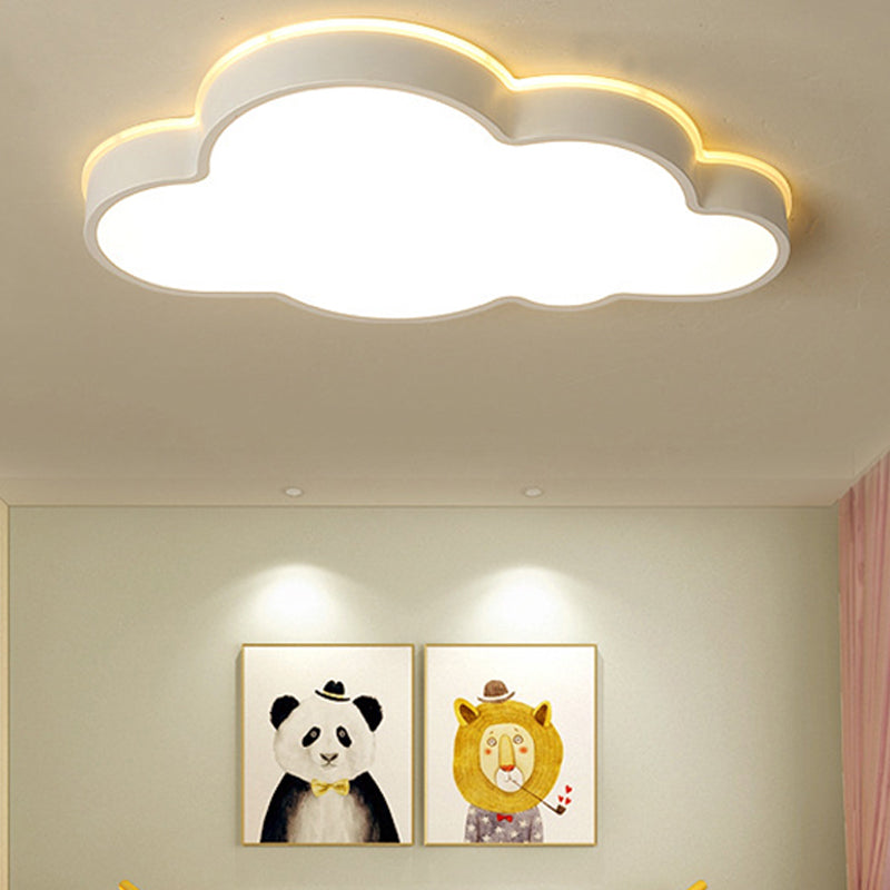 White Cloud Slim Led Ceiling Light - Elegant & Modern Aesthetic For Adult Baby Room / 21.5 Remote