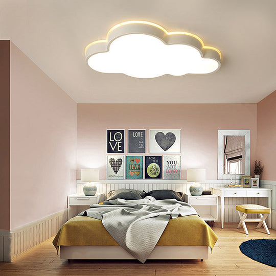 White Cloud Slim Led Ceiling Light - Elegant & Modern Aesthetic For Adult Baby Room