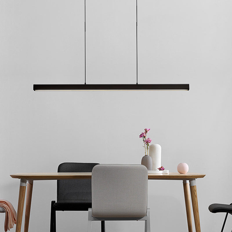 Modern Led Acrylic Ceiling Light Bar In Black For Island - Width Options: 23.5/31.5/39