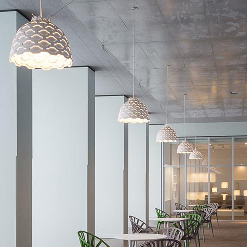 Nordic Hanging Pendant Light with Metal Bowl Shade - Ideal for Restaurants