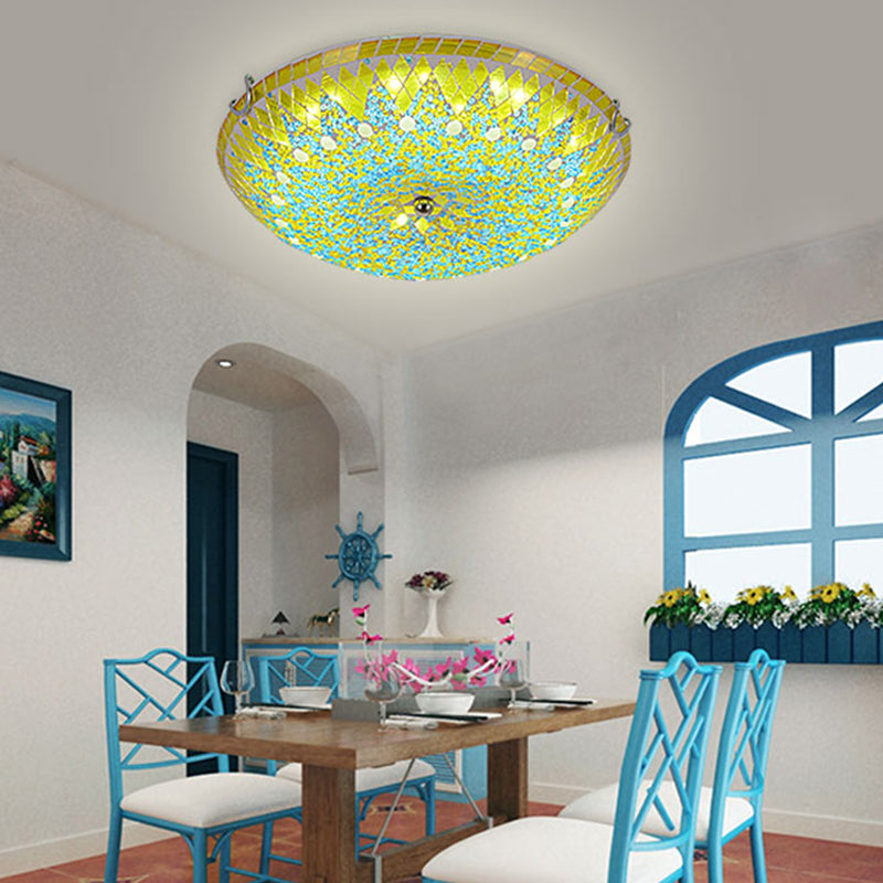 Modern Mediterranean Rhombus Flush Mount Spotlight Led Flushmount Lighting For Living Room -