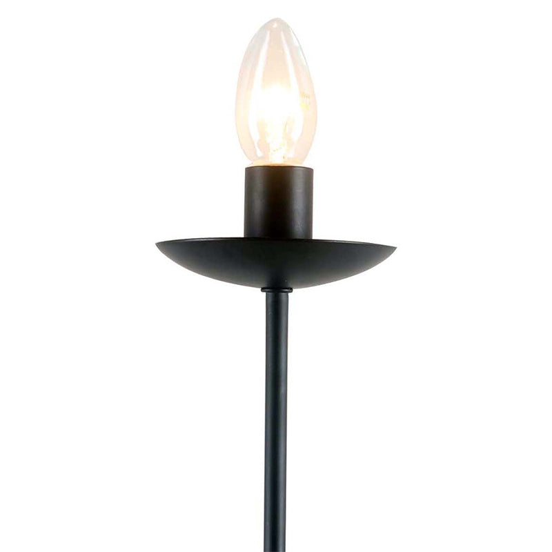 Industrial Style Black Finish Wall Sconce Light Candle Design Metal Mount 1 Bulb