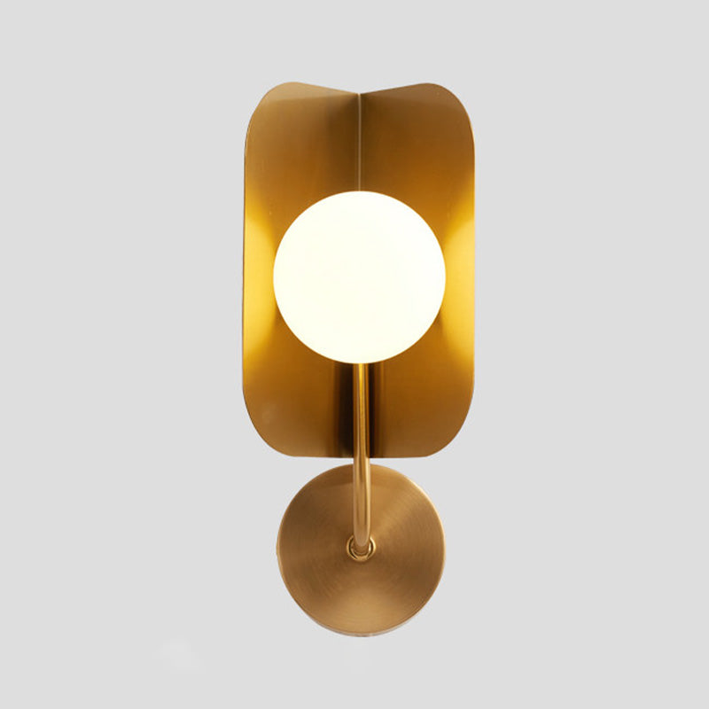 Modern Gold Sphere Metal Wall Light With Led Bulb - Stylish Mount Fixture
