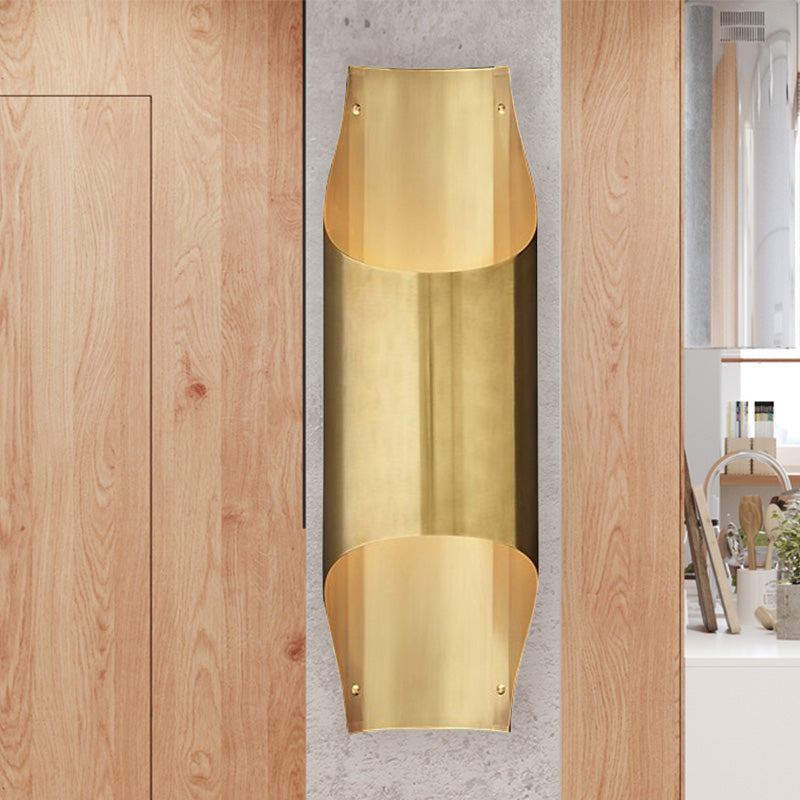 Contemporary Brass Wall Sconce Light With 1 Head - Linear Design For Living Room