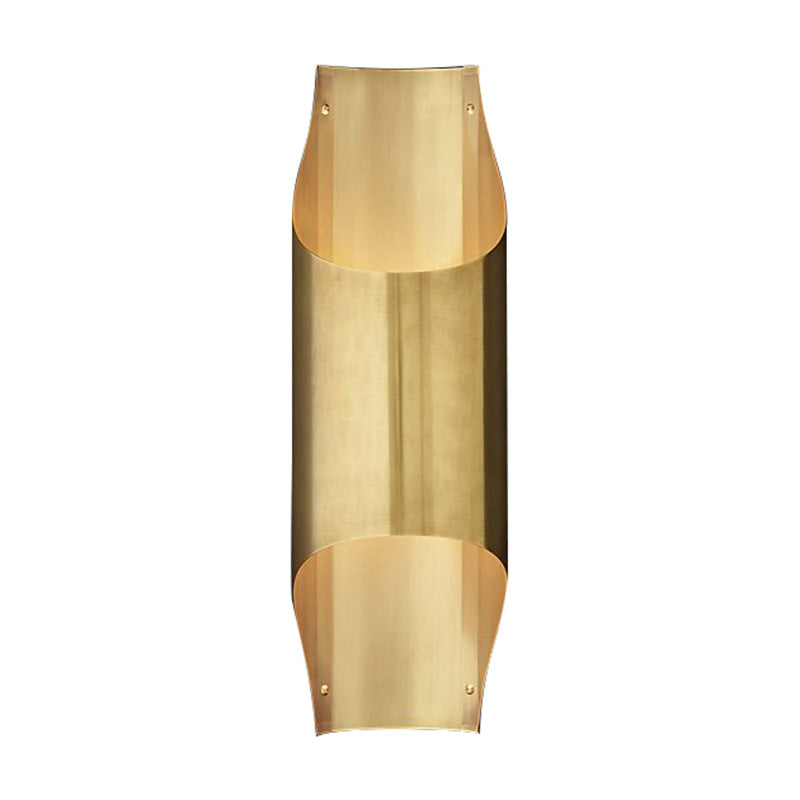 Contemporary Brass Wall Sconce Light With 1 Head - Linear Design For Living Room