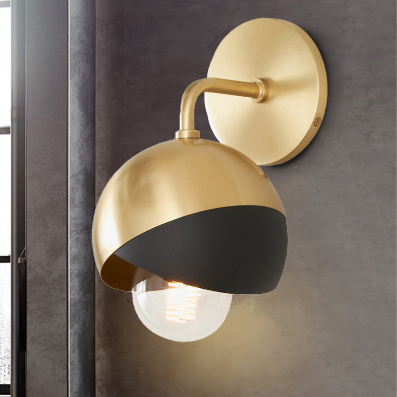 Modern Gold Led Wall Sconce - Metal Global Light Fixture For Study Room