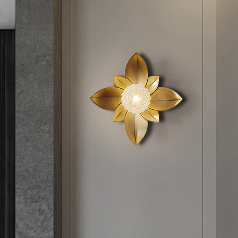 Modernist Globe Sconce Light Fixture - Brass Metal Bedroom Wall Mount Lighting With 1 Bulb