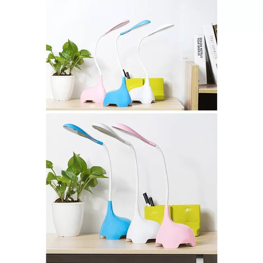 Modern Flexible Gooseneck Desk Lamp 1 Head For Dormitory - Ideal Kids Light