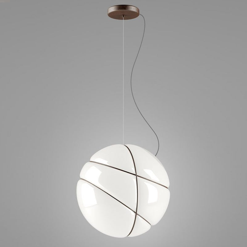Modern White Glass Ceiling Light with 1 Bulb - Perfect for Dining Rooms