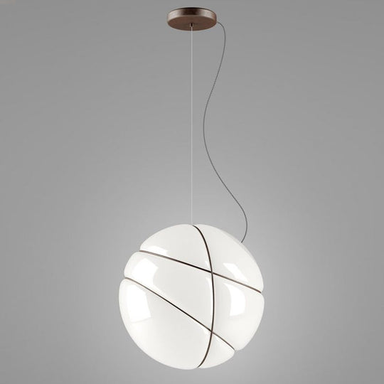 Modern White Glass Ceiling Light with 1 Bulb - Perfect for Dining Rooms