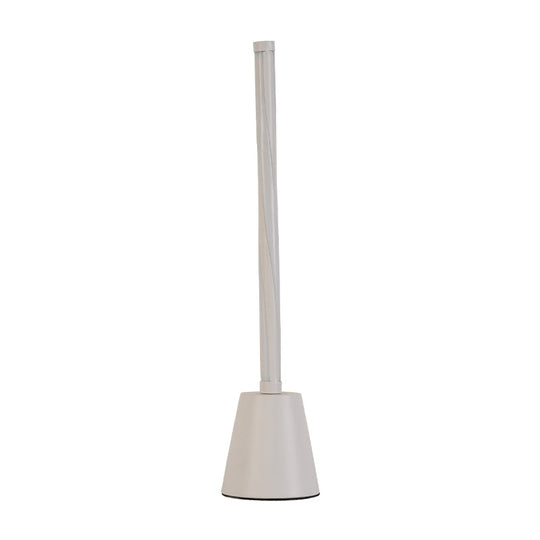 Minimalist Tubular Led Nightstand Lamp - White/Black With Acrylic Shade White/Warm Light