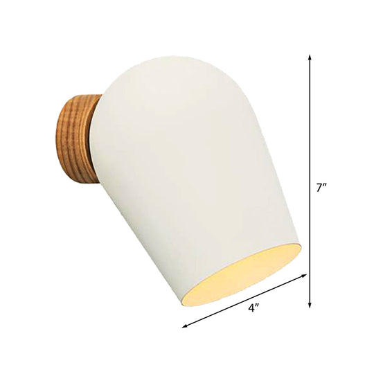 Dome Wall Mounted Light - White Metal Shade 1 Nordic Lighting For Bedside