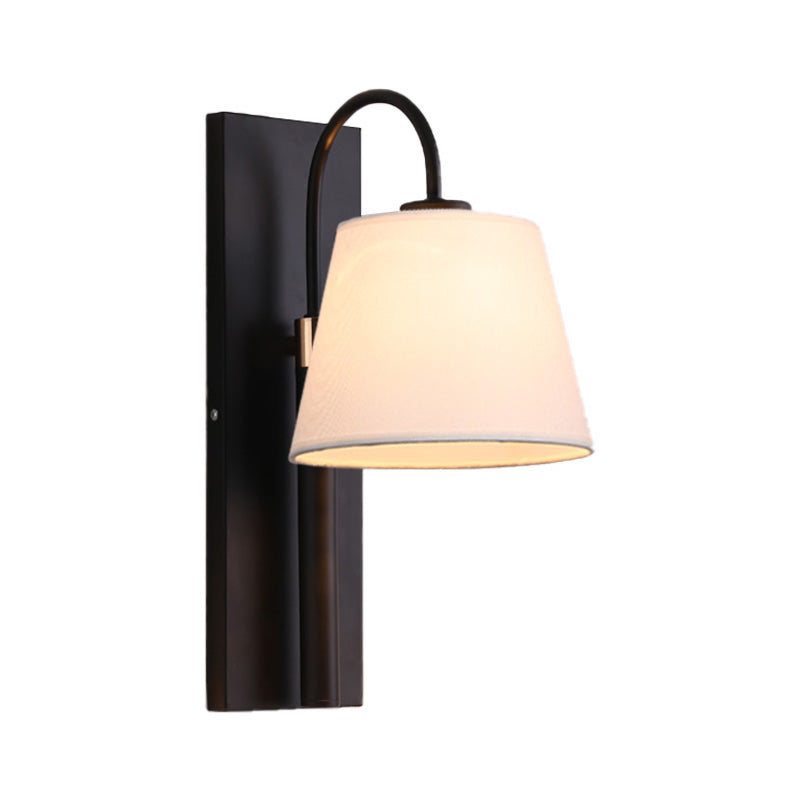 Modern Metal Wall Lamp With Conical Shade - Mounted Light Fixture For Living Room