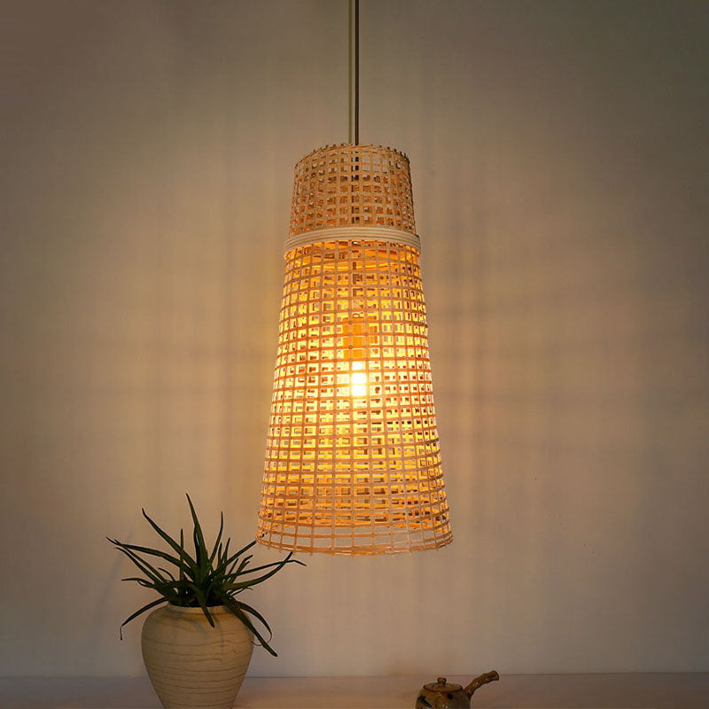 Bamboo Shade Ceiling Lamp: Chinese Hanging Light Fixture