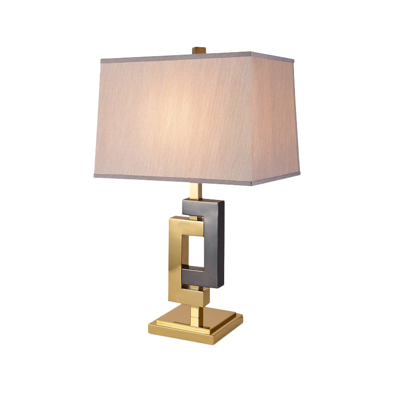 Modern Trapezoid Task Lighting Desk Lamp - Small Black & Gold