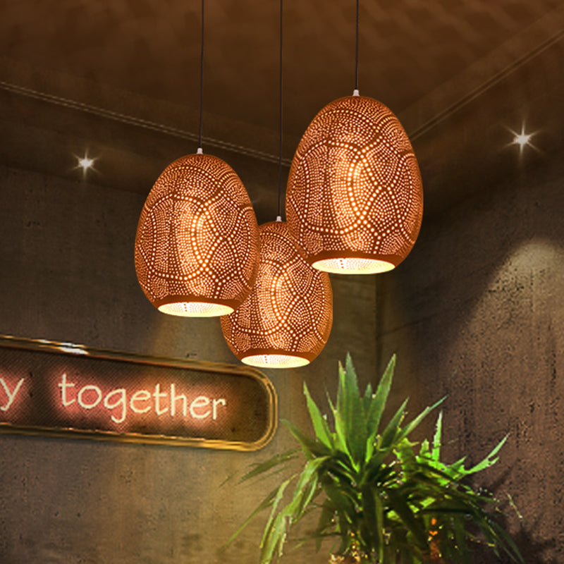 Rose Gold Urn Pendant Lamp - Decorative 1 Head Metal Ceiling Hanging Light 8/12 Wide