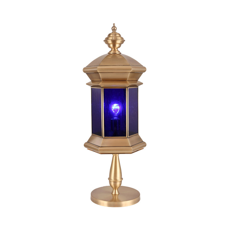 Arabian Brass Lantern Night Table Light - Stylish Bedroom Lamp