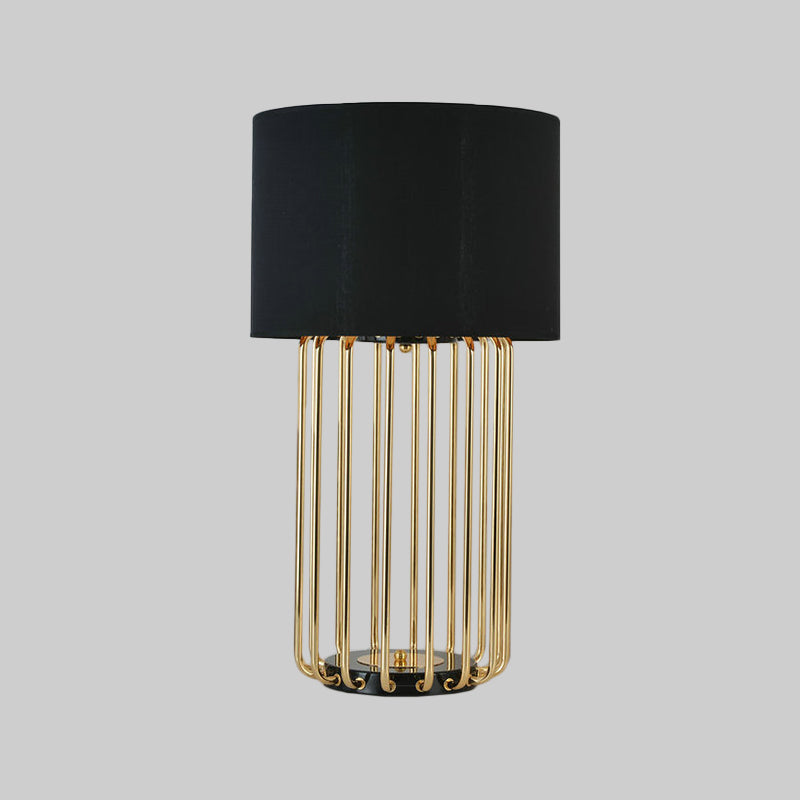 Modernist Black Desk Lamp - Straight Sided Shade Task Light For Study