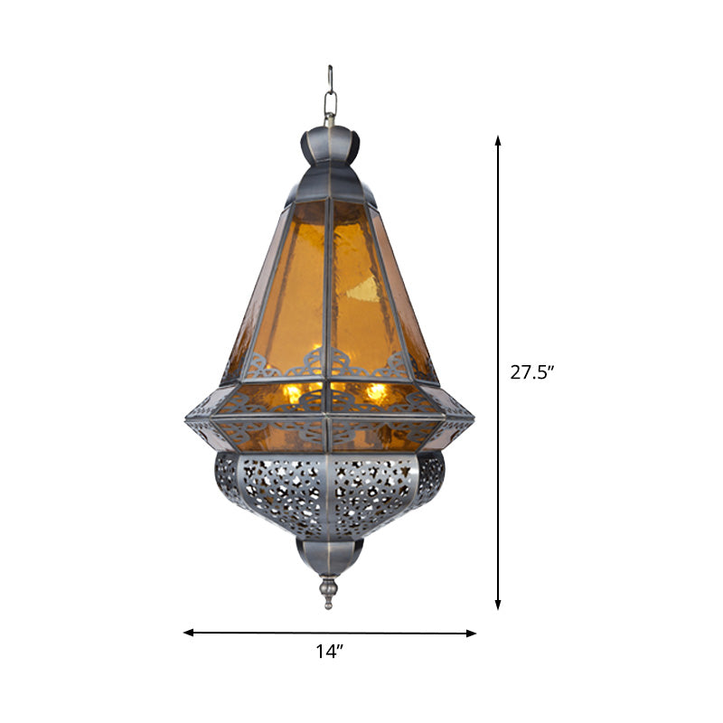 Vintage Grey Cone Metal Pendant Light For Living Room - 1-Light Hanging Lamp