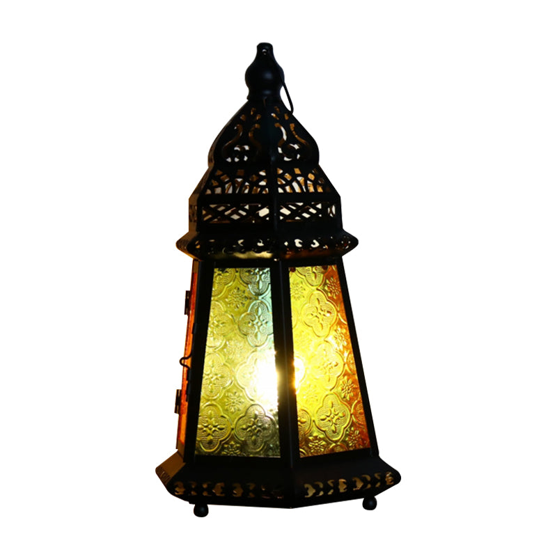 Vintage Metal Table Lamp - 1-Light 4/12 Wide Black Finish