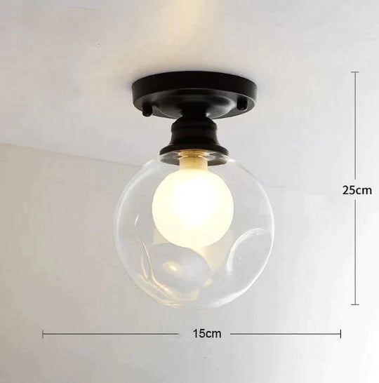 Modern Minimalist Glass Bulb Lamp Ceiling C / Warm Light