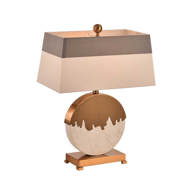Modern Gold Bedside Lamp With Pagoda Fabric Shade - 1-Head Task Lighting For Bedroom