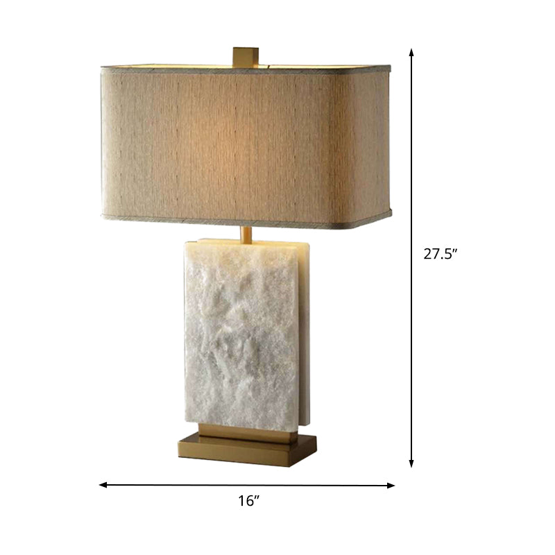 Contemporary Shaded Fabric Task Light - White Reading Book Lamp For Study
