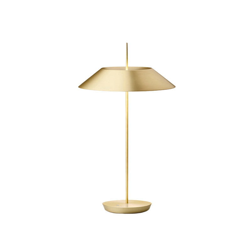 Contemporary Gold Study Room Table Light With Metal Shade