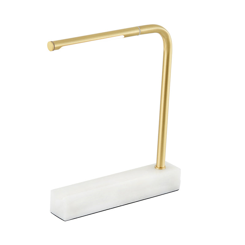 Modern Brass Led Table Lamp With Right Angled Design Nordic Night Light For Study Room Metal