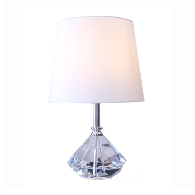 K9 Crystal Nightstand Light: Elegant Barreled Design Simplicity 1 Head White Night Lighting For