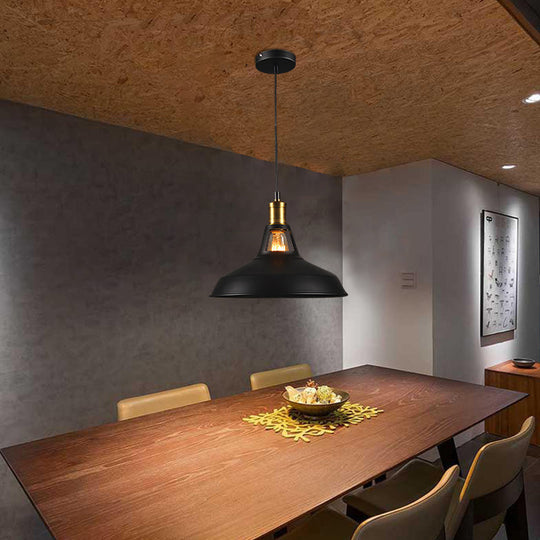 Farmhouse Style Dining Room Ceiling Light Fixture In Black/White/White Black / 10.5 Pendant Lighting