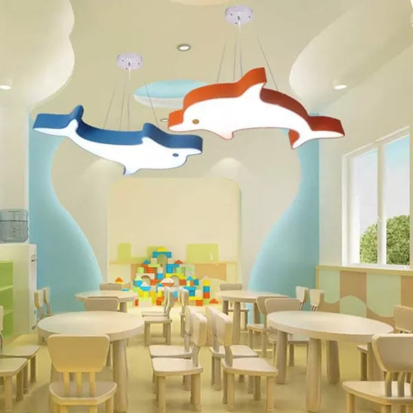 Modern Led Kitchen Pendant Light Delightful Dolphin Acrylic Ceiling Hanging Fixture