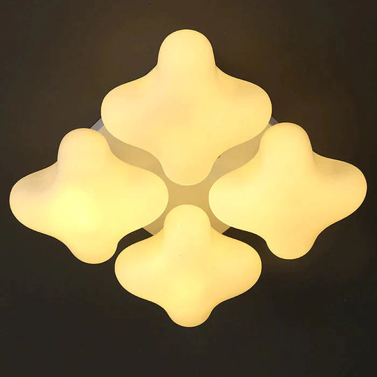 Simple Modern Clover Lamp Nordic Warm Ceiling Four Heads