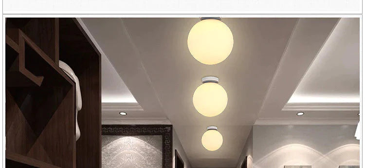 Modern Simple Milk White Ball LED Ceiling Lamp