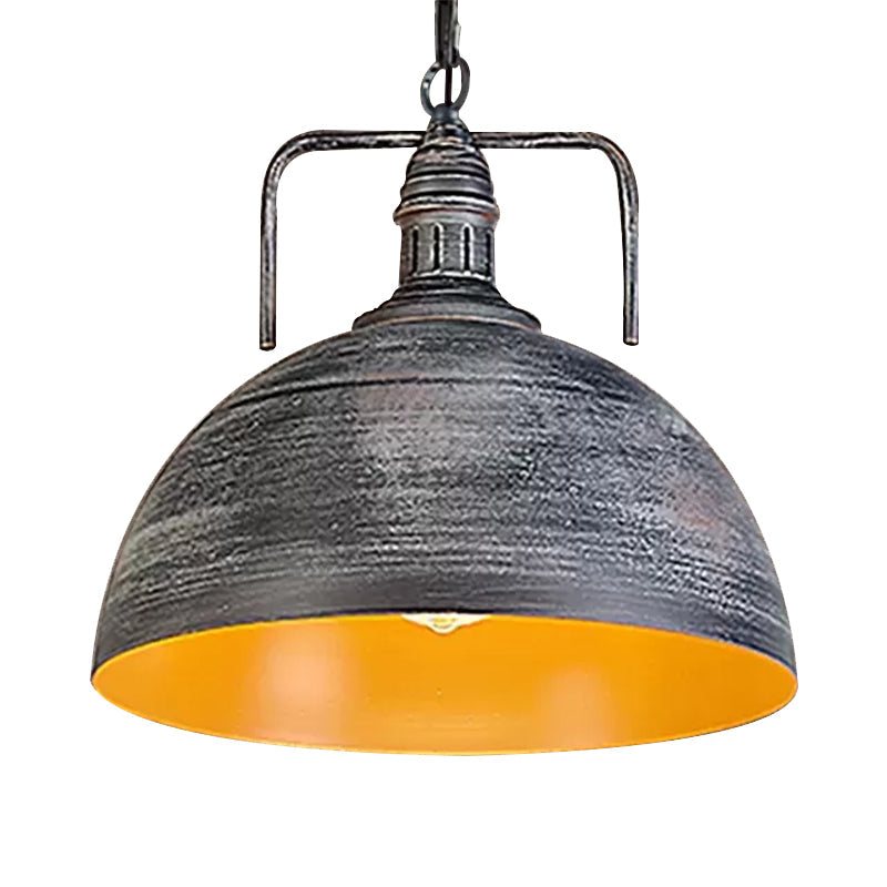 8/12/16 W Antique Style Metal Pendant Light In Dark Grey/Light Grey - Perfect For Dining Room