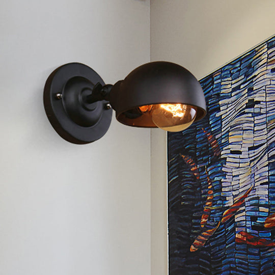 Dome Shade Metal Wall Sconce - Adjustable And Stylish Mountable Light For Bedroom