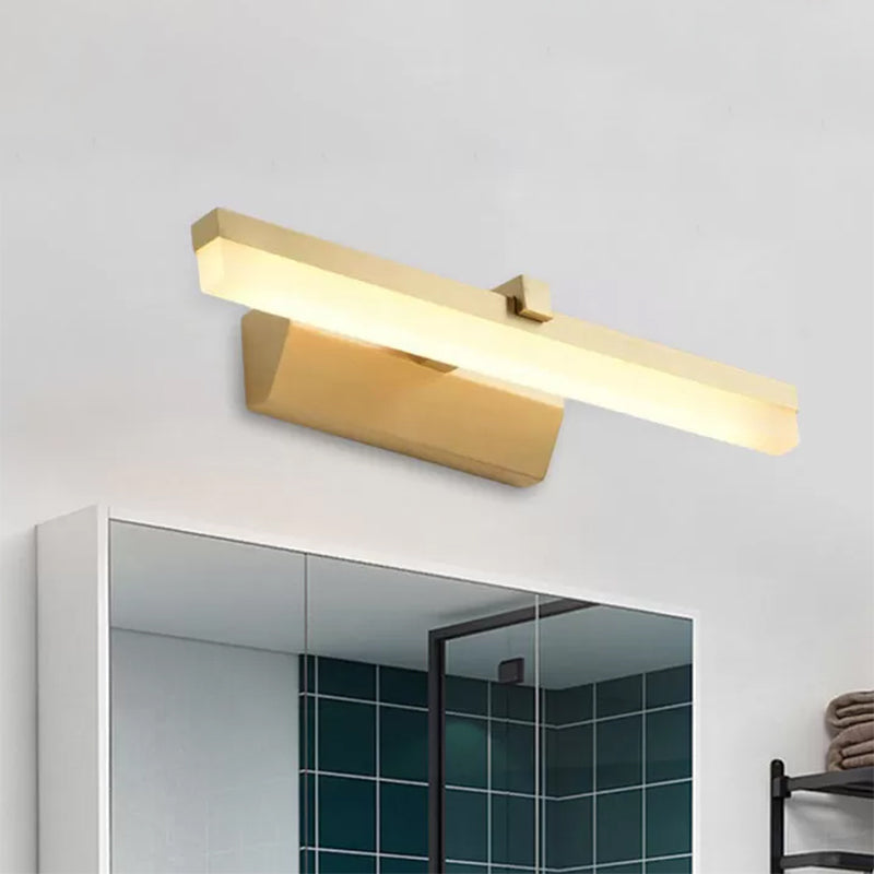 Sleek Led Vanity Lighting With Yellow Acrylic Shade - Wall Mounted Bathroom Lamp 9.5/16 W