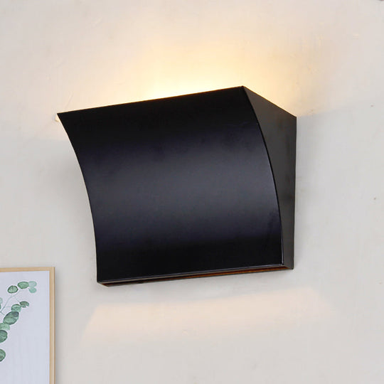 Modern Metal Led Wall Sconce Light Fixture For Living Room - Black/Silver Slide Design