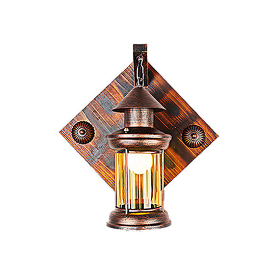 Coastal Brass Sconce With Clear Glass - Elegant Dining Room Wall Lighting