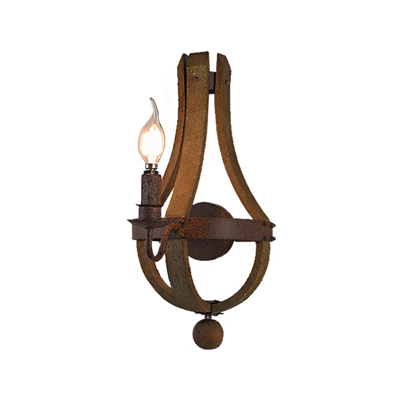 Rustic Metal Candle Wall Sconce - 1/2/3-Light Dining Room Lamp
