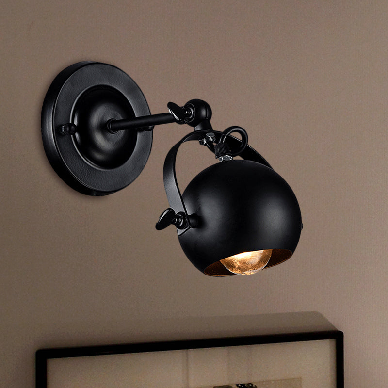 Industrial Wall Sconce With Metal Shade And Adjustable Arm - Perfect For Restaurants
