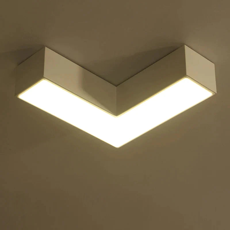 Modern Simple Led Living Room Restaurant Ceiling Lamp Warm Light / Large White (45C 24W)
