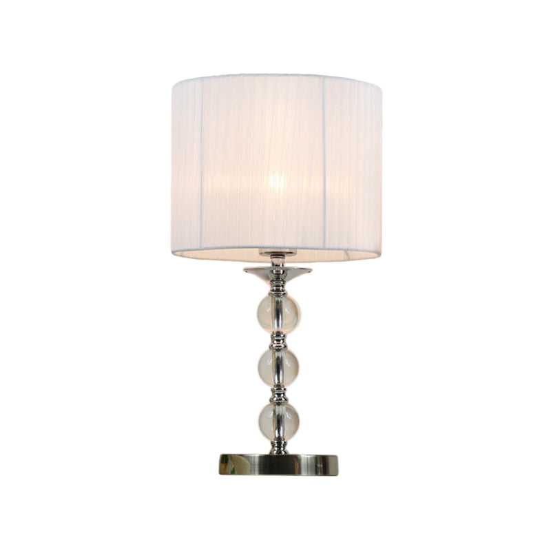 Modernist Hand-Cut Crystal White Sphere Task Light Nightstand Lamp