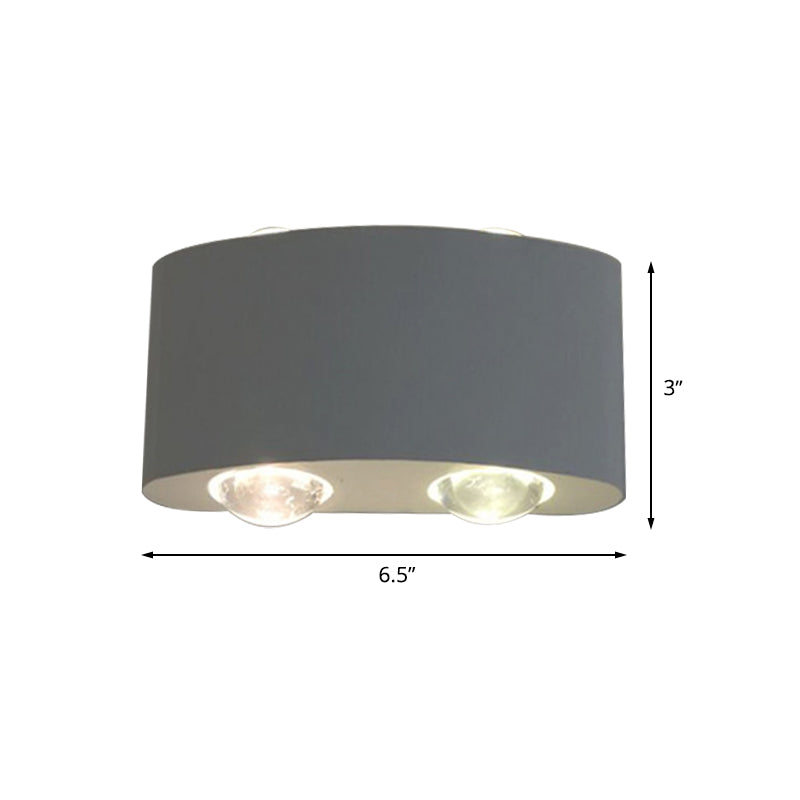 White Aluminum Led Wall-Mount Bedside Sconce For Bedroom With White/Warm Light