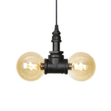 Maasym - Antiqued 2/3/4-Bulb Chandelier Coffee House Led Ceiling Pendant Light With Sphere Amber