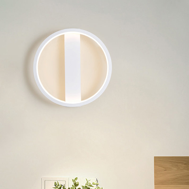 Led Wall Sconce With Acrylic Shade: Simple Style White Round/Square Design Warm/White Light