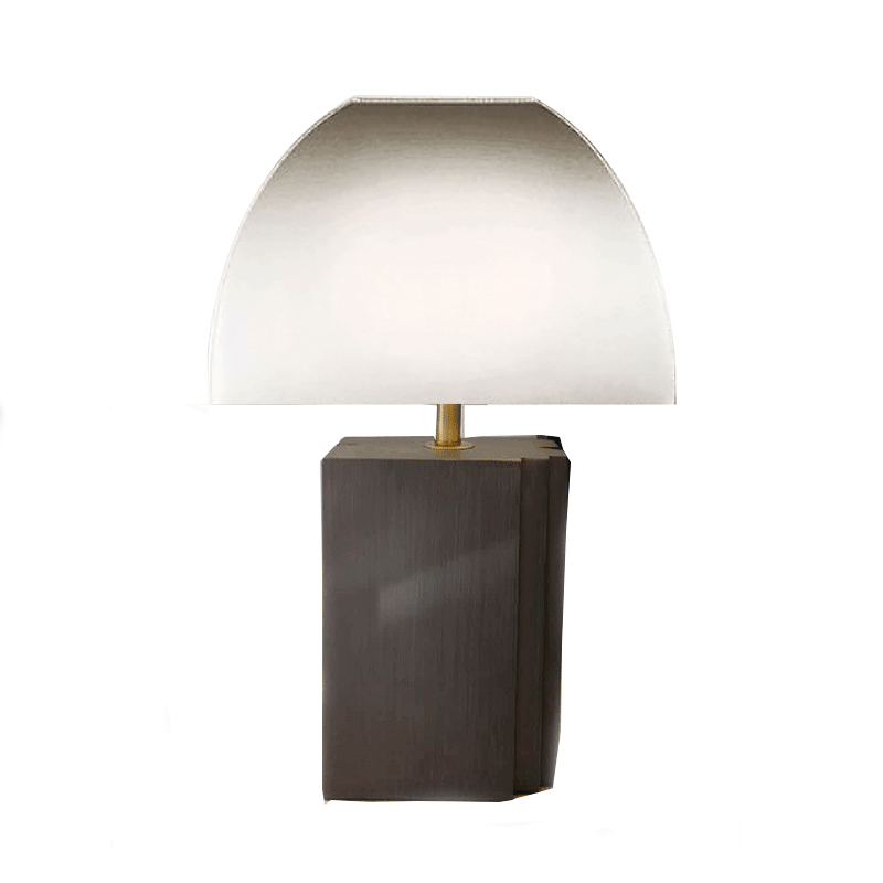 Modern Grey Curvy Task Lamp: 1-Head Fabric Desk Light With Resin Base