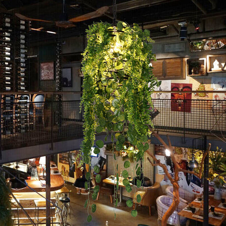 Industrial Metal 1-Head Black Cage Pendant Lighting: Led Hanging Ceiling Light Fixture For