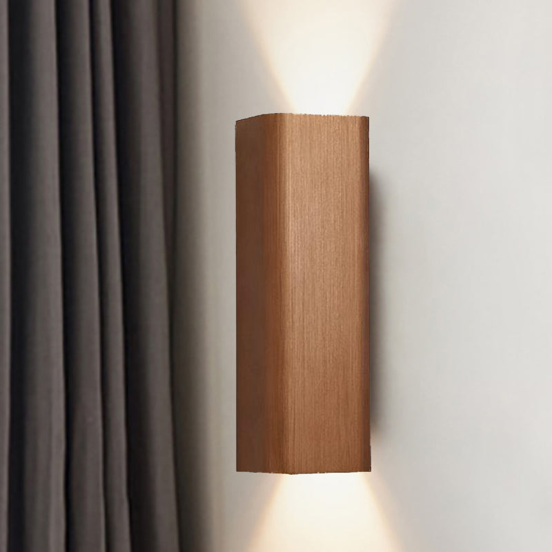 Contemporary Metallic Led Wall Sconce In Bronze/Gold/Coffee For Living Room - Mountable Up & Down