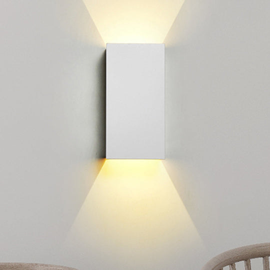 Contemporary Led Wall Sconce In Metal Gold/Coffee/Grey For Bedroom